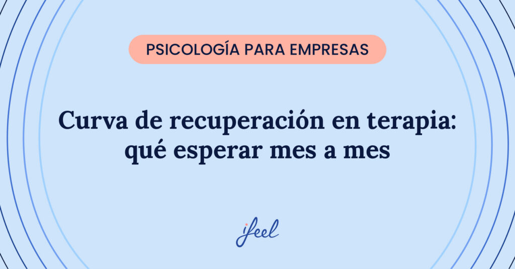 Banner sobre la curva de recuperación en terapia y qué esperar mes a mes