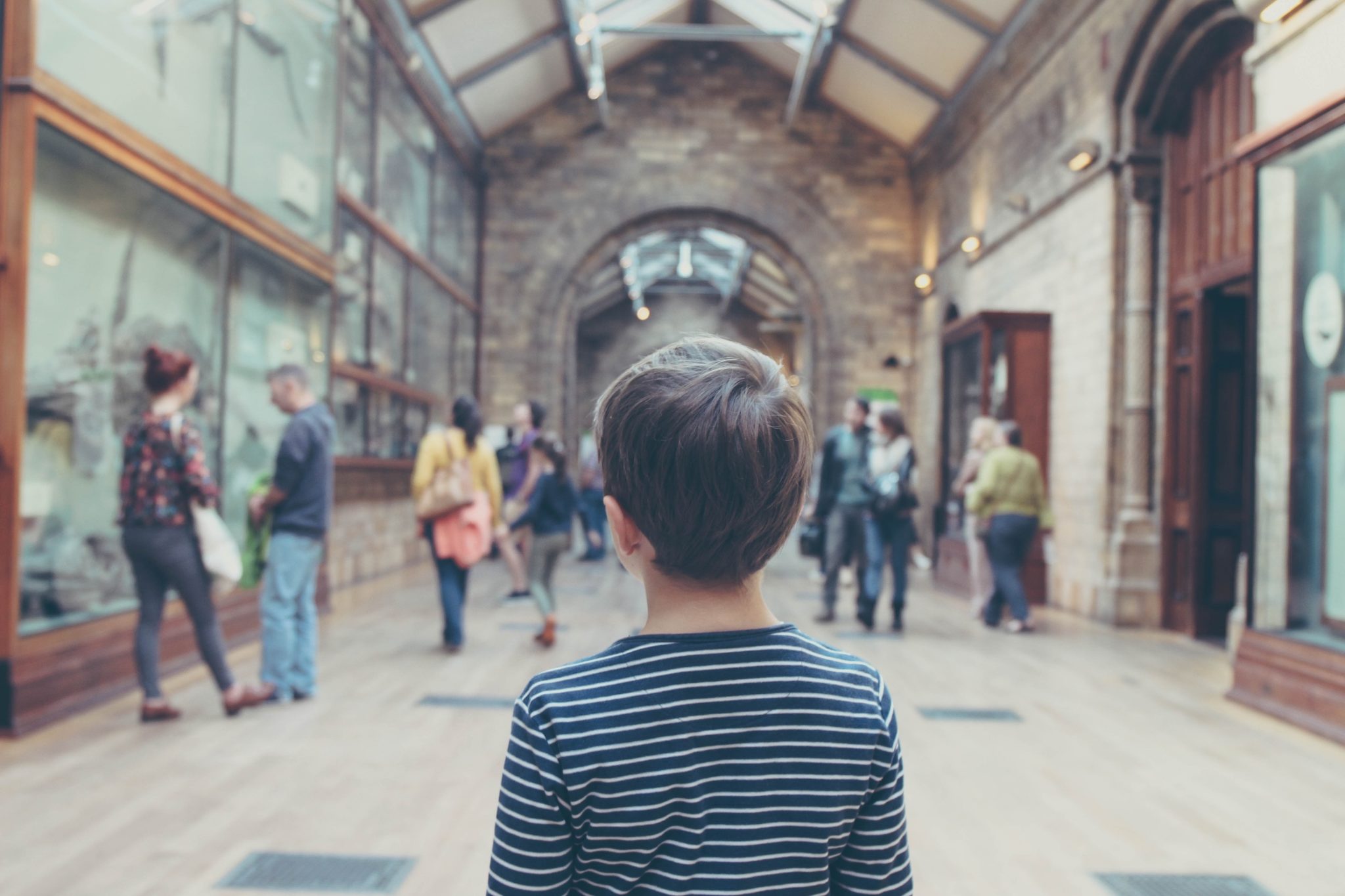 kid in gallery