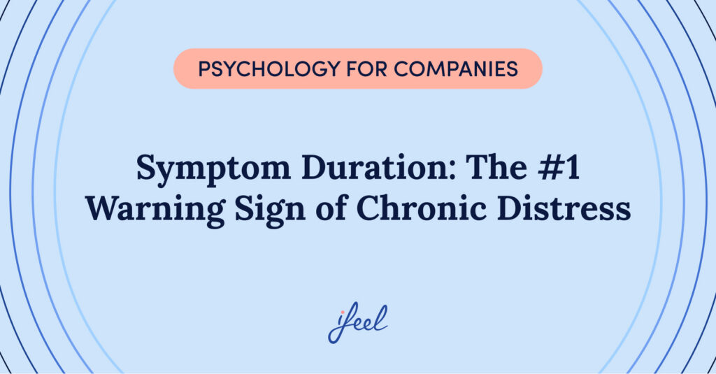 Table showing symptom duration linked to lower workplace functioning (SOFAS)