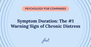 Table showing symptom duration linked to lower workplace functioning (SOFAS)