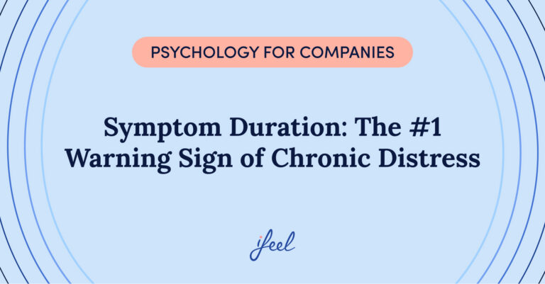 Table showing symptom duration linked to lower workplace functioning (SOFAS)