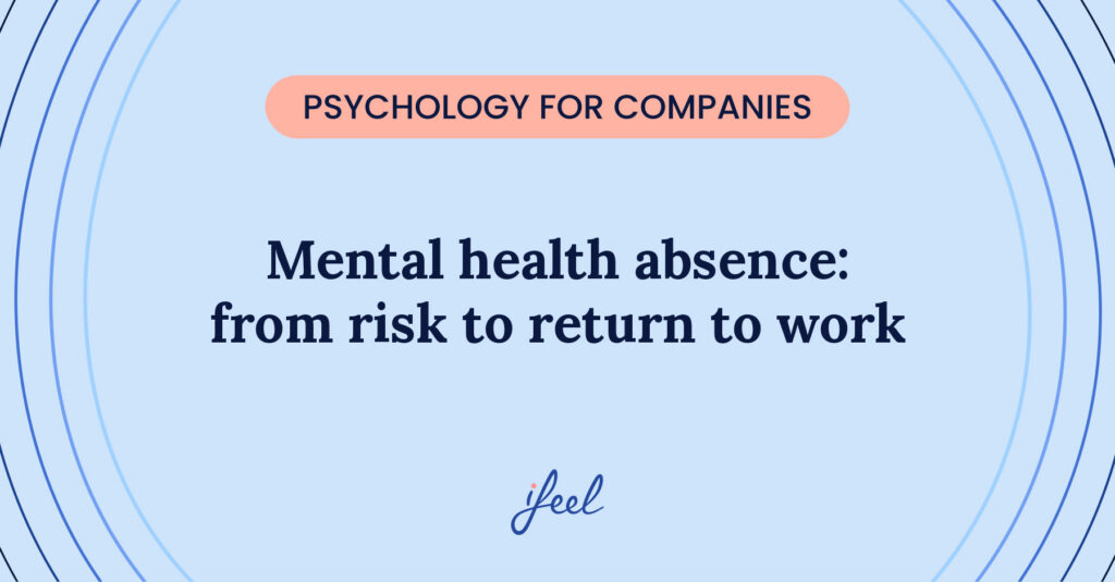 Banner about mental health absence, from risk to return to work.